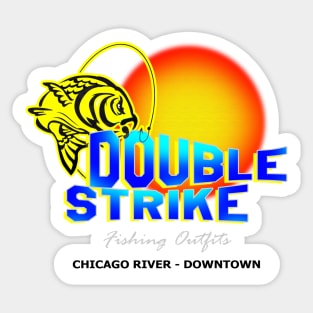 Double Strike Chicago River - Downtown Sticker